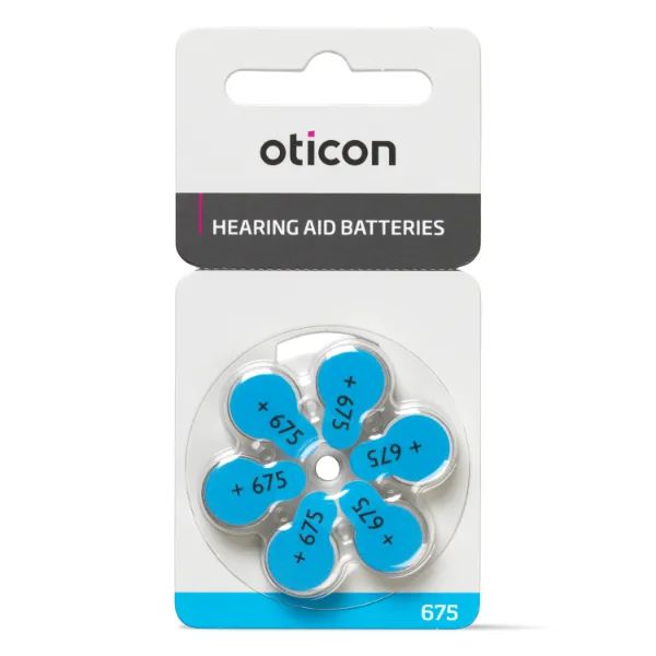 Oticon Hörapparatsbatteri 675 Blå