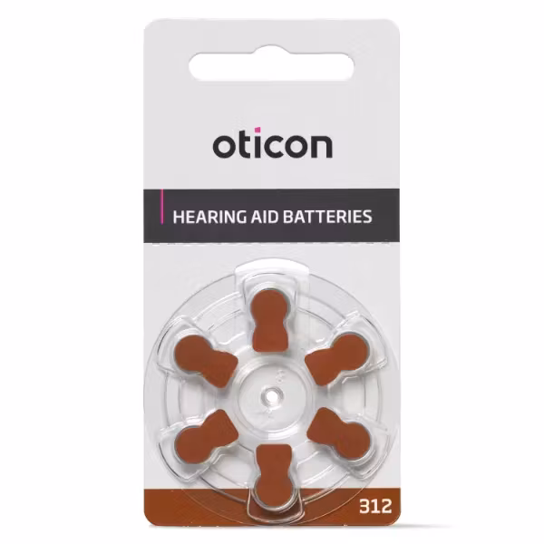 Oticon Hörapparatsbatteri 312 Brun