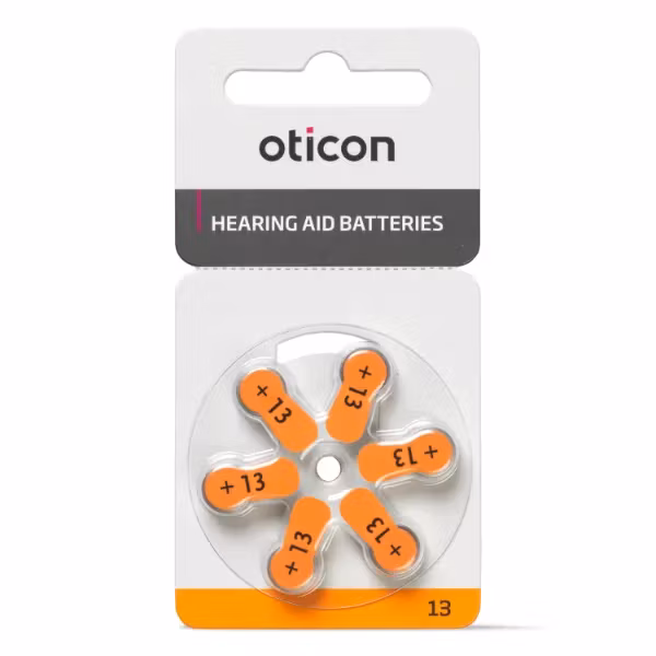 Oticon Hörapparatsbatteri 13 Orange