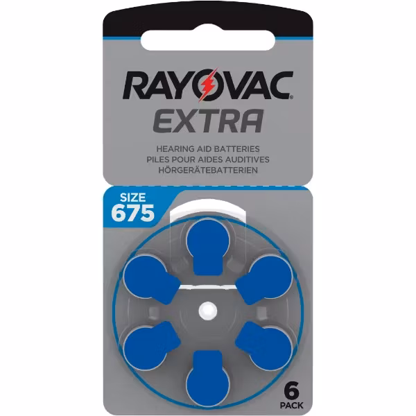 Rayovac Extra Hörapparatsbatteri 675 Blå 6 st/fp