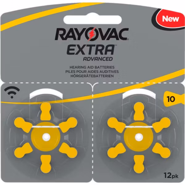 Rayovac Extra Hörapparatsbatteri 10 Gul 12 st/fp