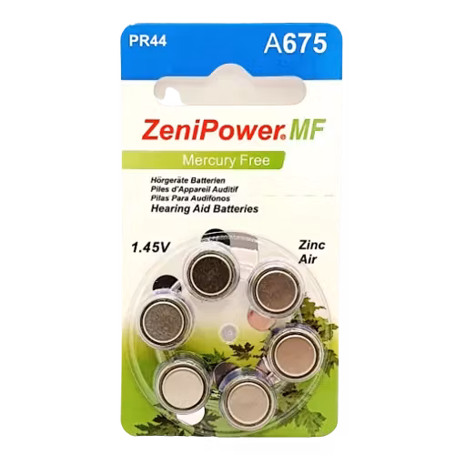 Zenipower Hörappratsbatteri 675 Blå