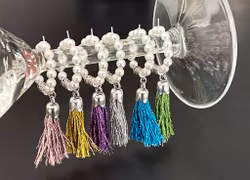 Glasmarkörer "Tassels" (6st)