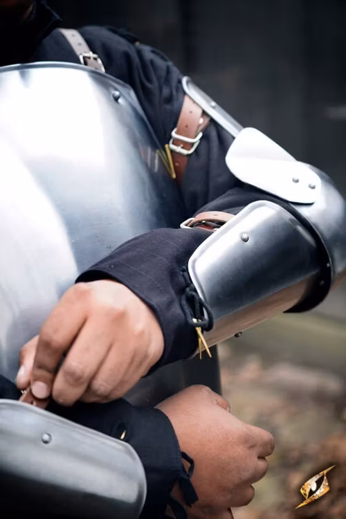 Soldier Arm Protection - Polished Steel
