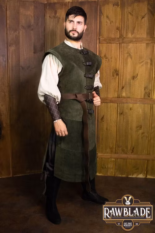 Jules Long Leather Jerkin