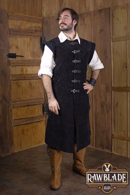 Jules Long Leather Jerkin