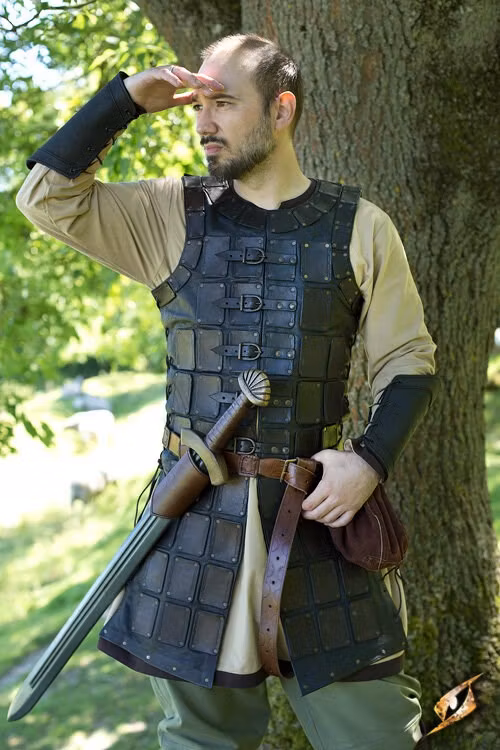 Leather Brigandine - Svart