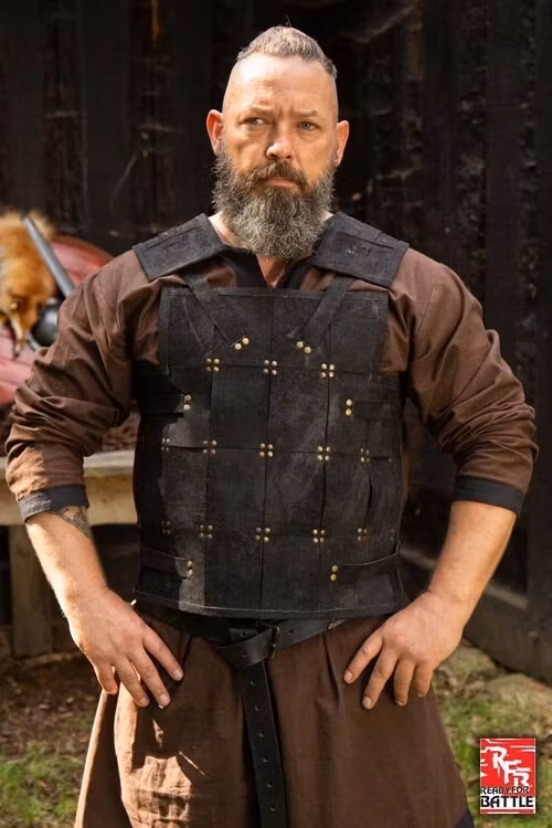 RFB Fighter Leather Armour - Svart