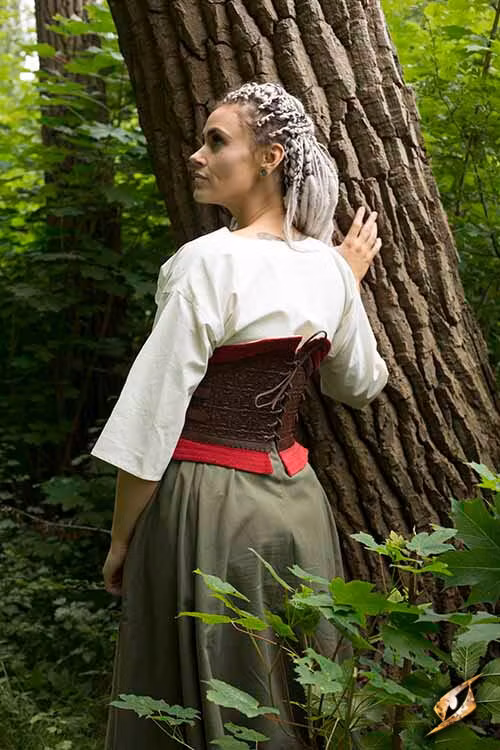 Corset Margot - Röd/Brun