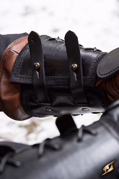 Leather Gauntlet - Svart