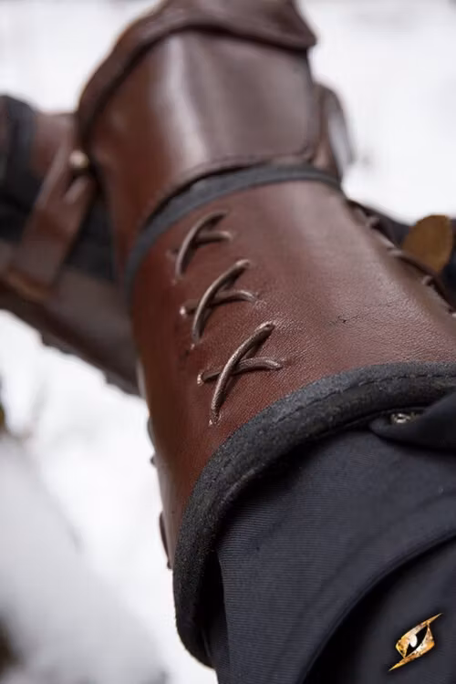 Leather Gauntlet - Brun
