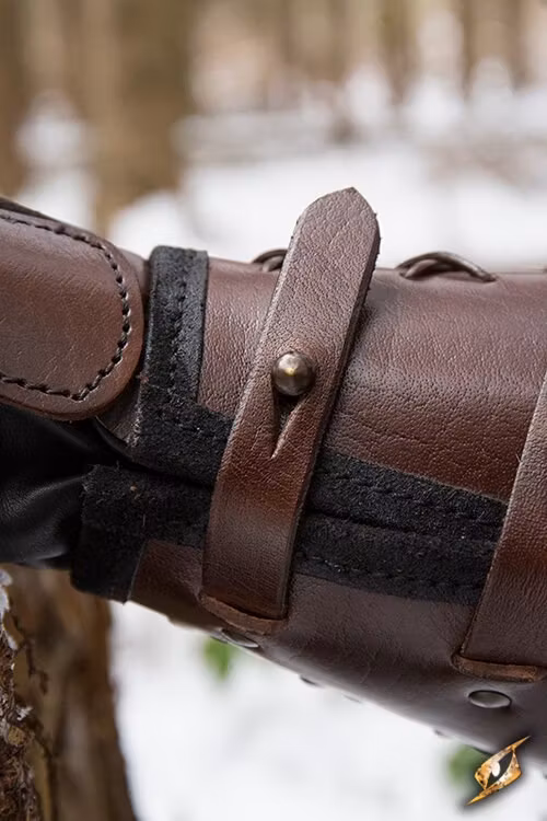 Leather Gauntlet - Brun