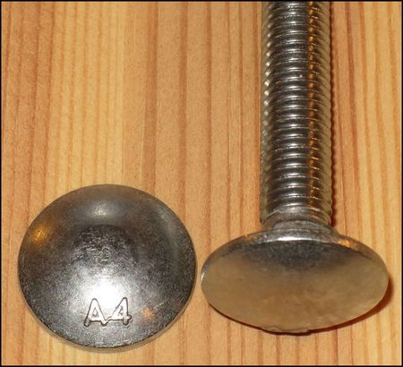 VAGNSBULT ROSTFRI A4 HELGÄNGAD M8x25 5st