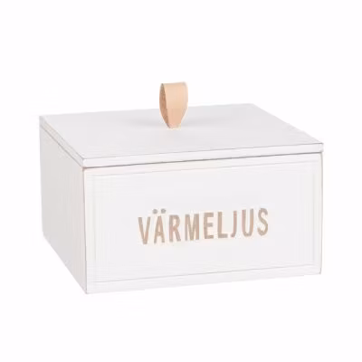 Trälåda "VÄRMELJUS" 17*17cm