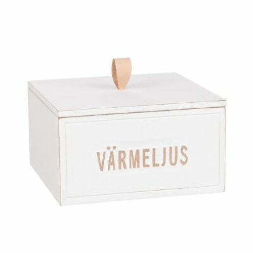 Trälåda "VÄRMELJUS" 17*17cm