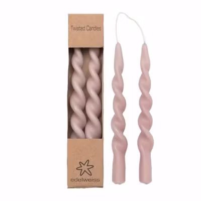 2-pack skruvade ljus - Rosa