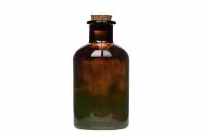 Brun glasflaska med kork 250ml