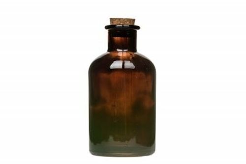 Brun glasflaska med kork 250ml