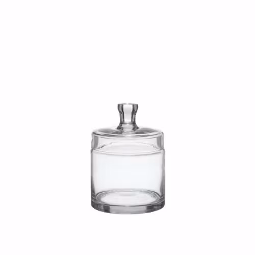 Glasburk med lock 11*16cm