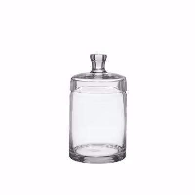 Glasburk med lock 11*20cm