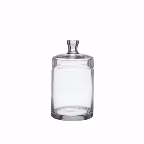 Glasburk med lock 11*20cm