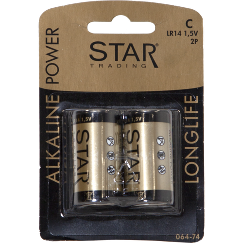 2-pack Batteri C 1,5V Power Alkaline