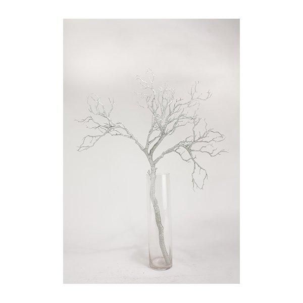 Plastgren i silver med glitter 80cm