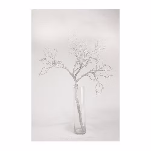 Plastgren i silver med glitter 80cm