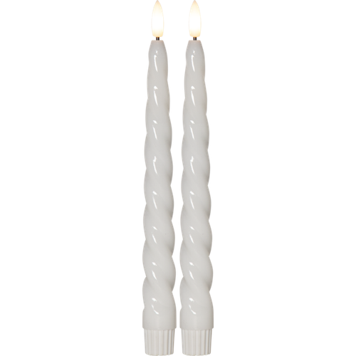 Vita LED Antikljus 2-pack Flamme Shine
