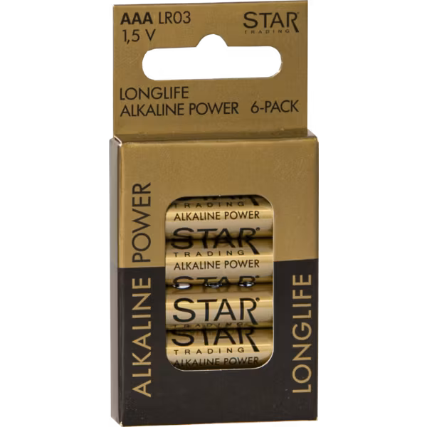 AAA Batterier 6-pack