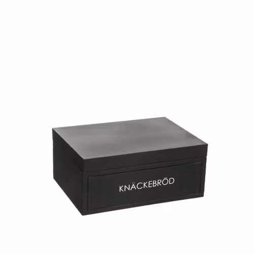Trälåda "Knäckebröd" Svart 15*20cm