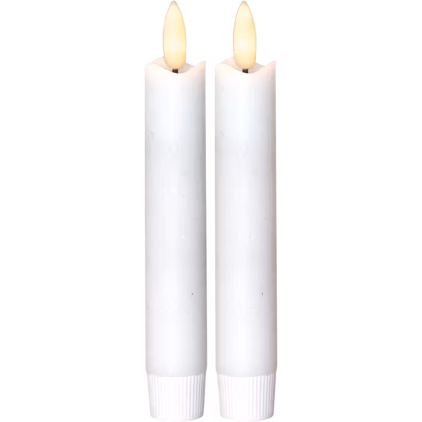 Vita LED Antikljus 2-pack 15cm