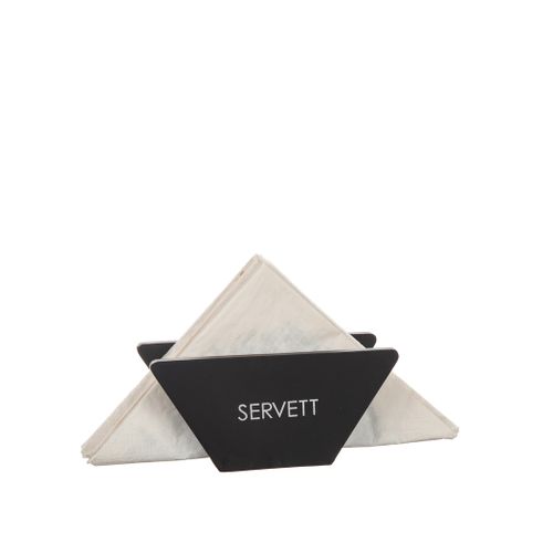 Svart servettställ