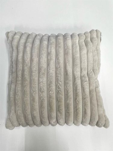 Kudde 50*50cm Furrow Faux Silverbeige