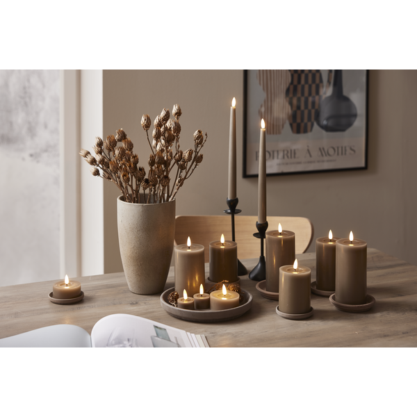 Brun Led ljus flamme 7,5*15cm