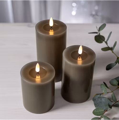 LED Blockljus Brun (3 olika storlekar)