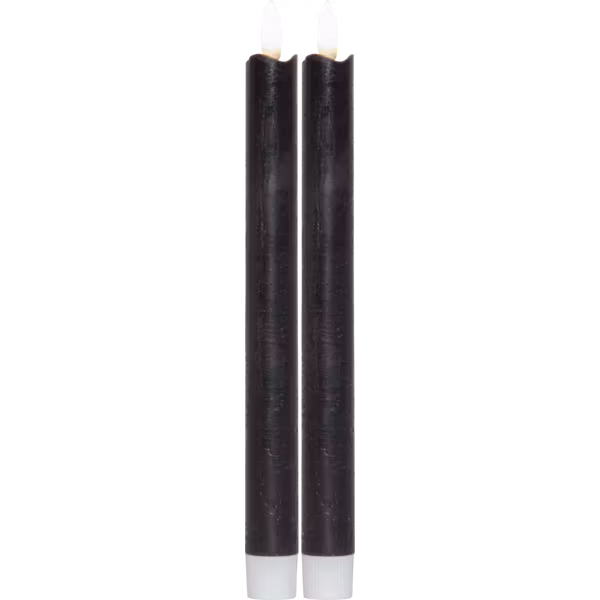 Svarta Led Antikljus 2-pack 25cm