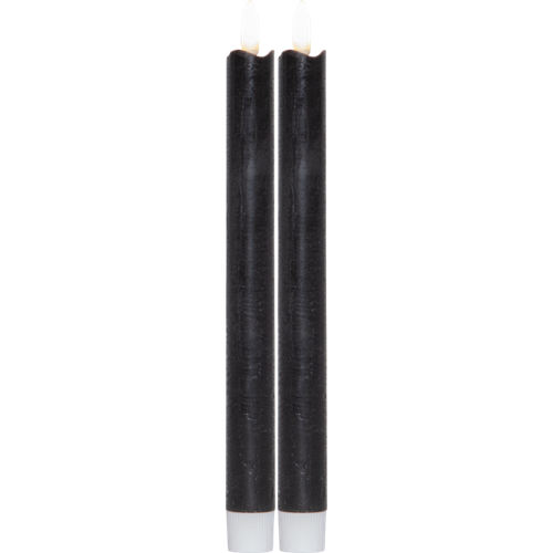 Svarta Led Antikljus 2-pack 25cm