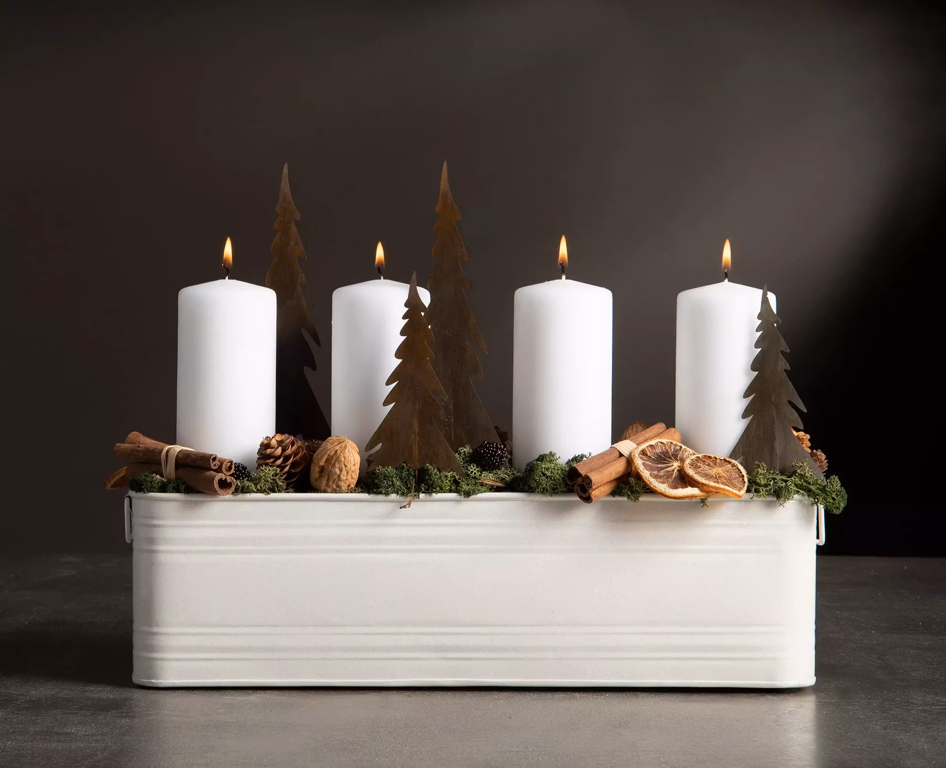 Julgran Metallstick 18cm