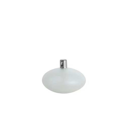 Frostad vit oljelampa 9*7cm