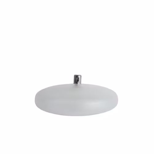 Frostad vit oljelampa 17*8cm