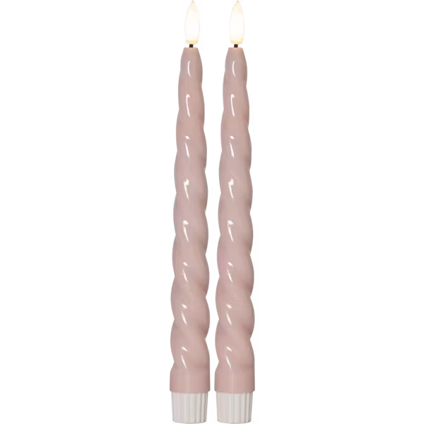 Rosa Antikljus  2-pack Flamme Shine