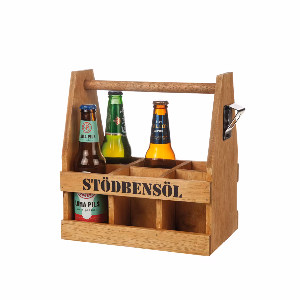 Trälåda "Stödbensöl" med öppnare