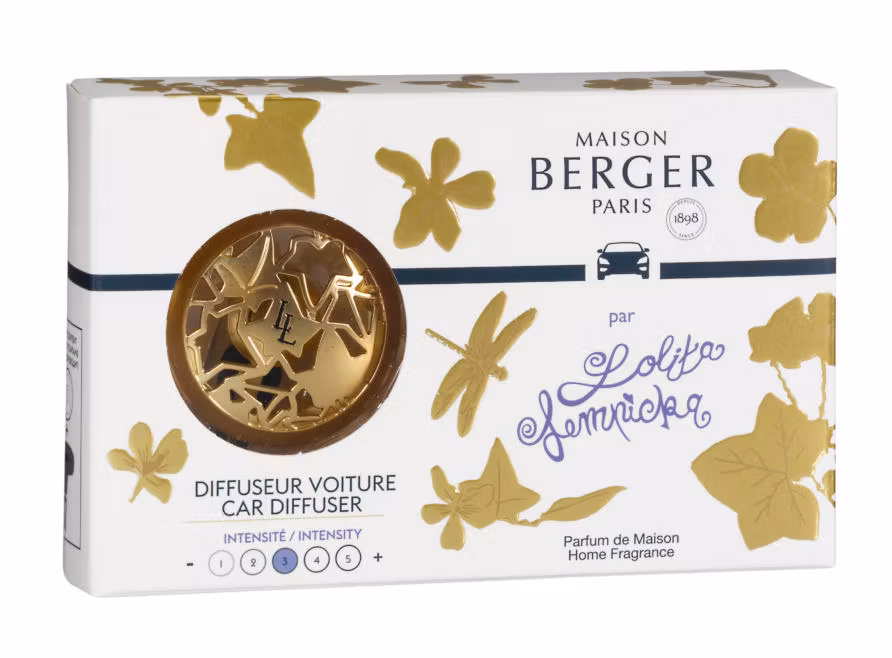 Lolita Satin Gold - hållare till bildoft + doften Lolita Lempicka - Maison Berger Sweden
