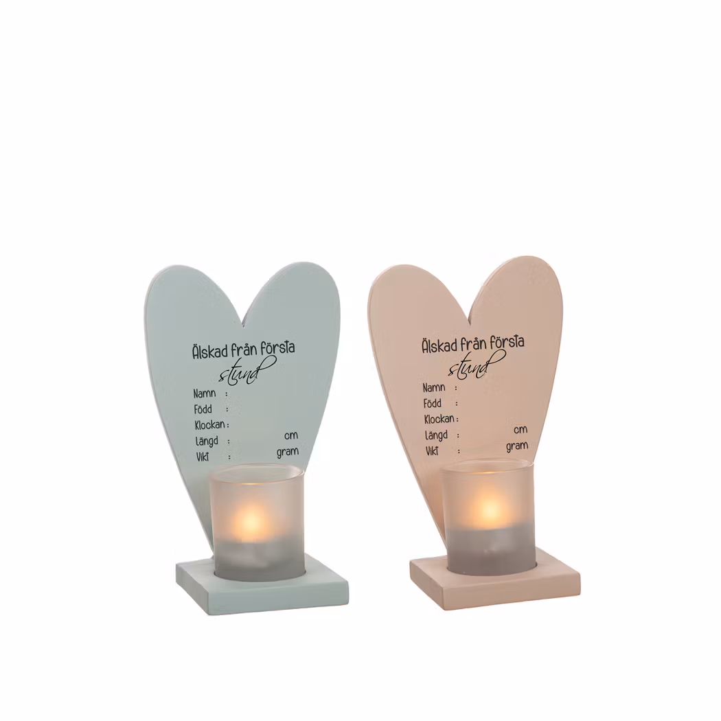 Ljushållare "Älskad från första stund"