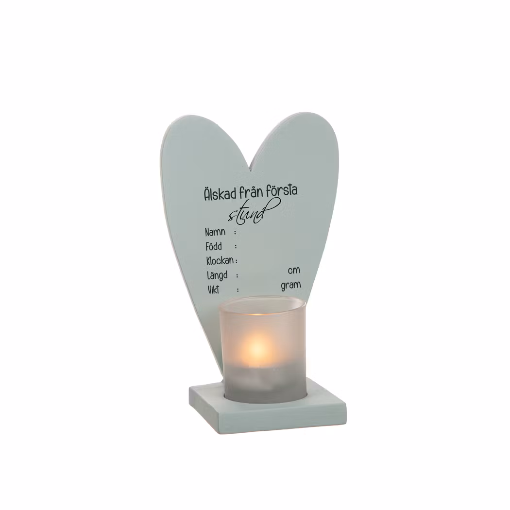 Ljushållare "Älskad från första stund"
