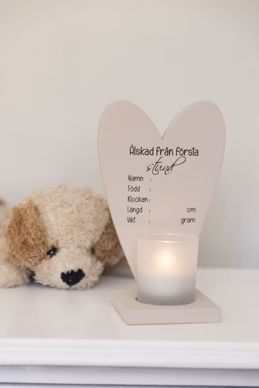 Ljushållare "Älskad från första stund"