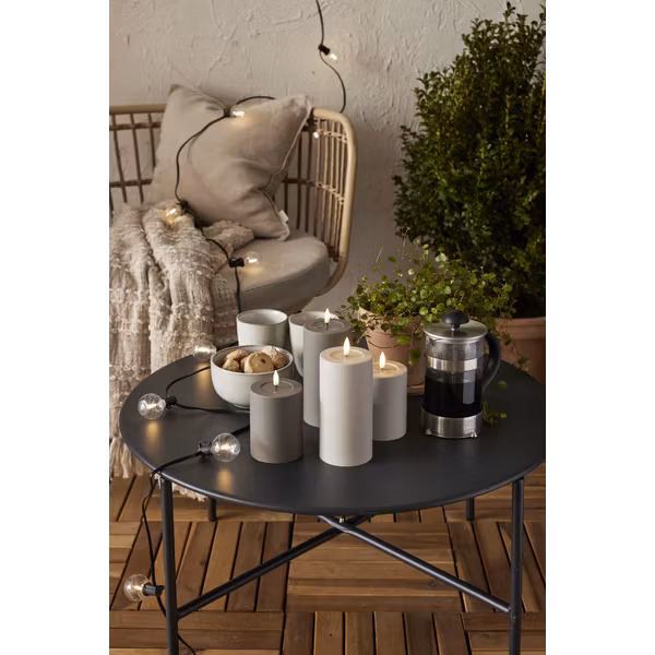 Beige Blockljus Flamme Soft (2 olika storlekar)