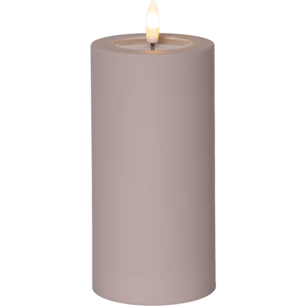 Beige Blockljus Flamme Soft (2 olika storlekar)