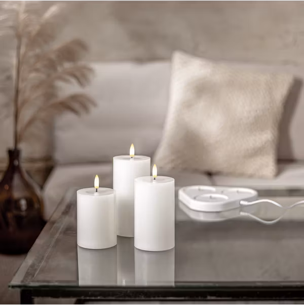 3-pack uppladdningsbara  Led Blockljus